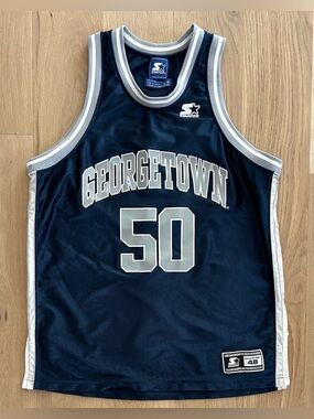 Vintage 90s STARTER Georgetown Hoyas Othella Harrington NCAA Basketball Jersey